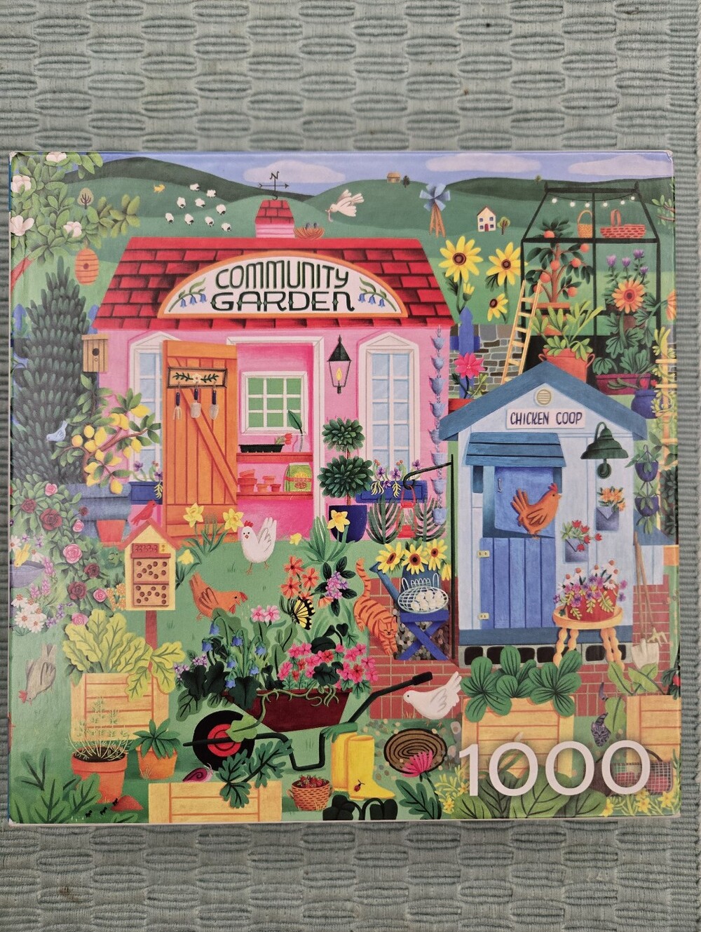 RoseArt Hobby Haven Community Garden 1000 Piece Puzzle